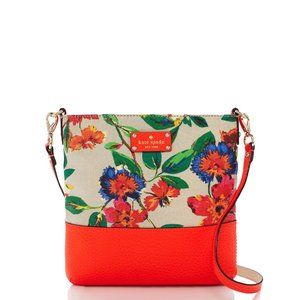 Kate Spade Grove Court Floral Leather & Fabric Bag